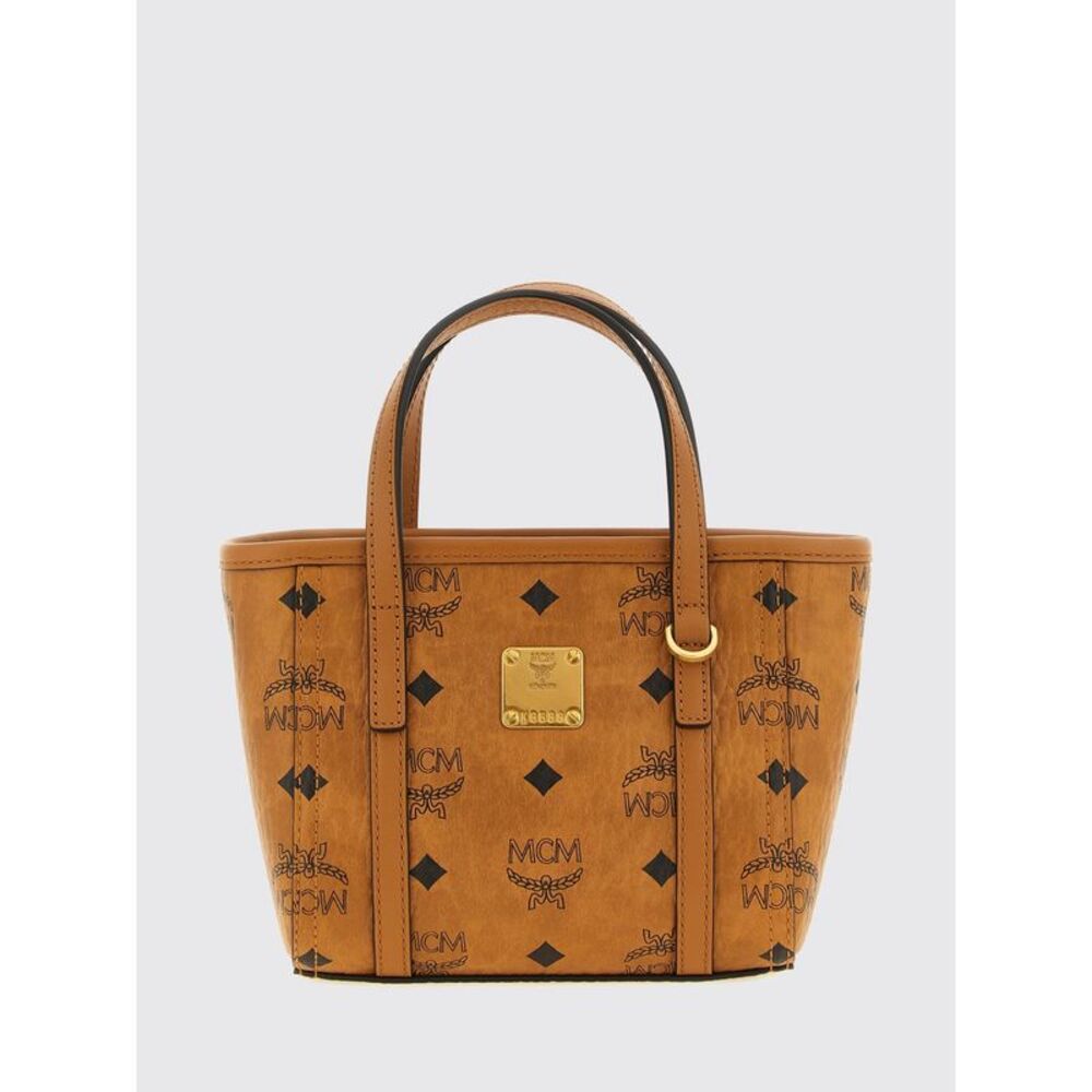 Mcm Women Mcm Toni Mini Logo Coated Cotton Tote With Removable Strap